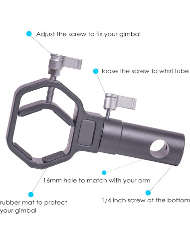 Adaptador de brazo Steadycam DF TH02 para gimbal 12-16mm