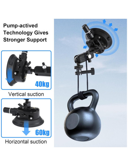 Soporte de Ventosa Taisioner 11.4cm para Cámara y Teléfono Soporte de Ventosa Taisioner 11.4cm para Cámara y Teléfono