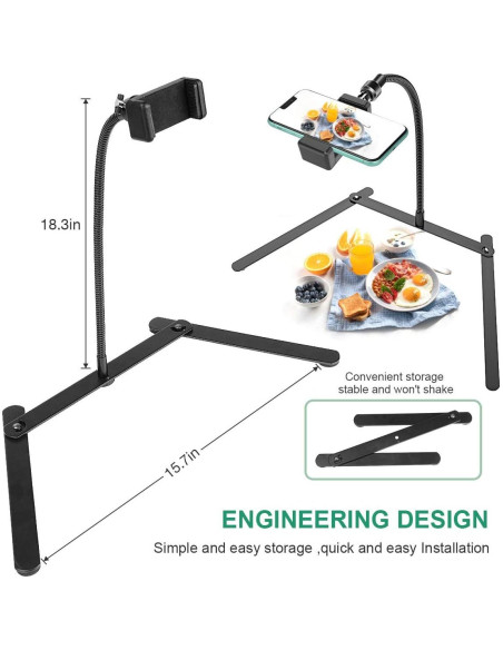 Soporte para Teléfono Celular KAVAVO ZJ01 Ajustable 0.75kg Soporte para Teléfono Celular KAVAVO ZJ01 Ajustable 0.75kg
