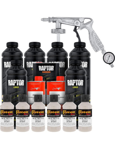 Kit Recubrimiento Cama Camión U-POL Raptor 6L + Pistola Aplicación