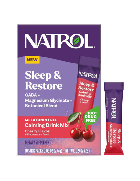 Bebida Calmante Natrol Sleep & Restore con Magnesio 10 Stick Bebida Calmante Natrol Sleep & Restore con Magnesio 10 Stick