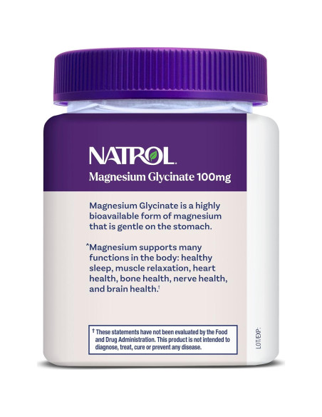 Suplemento de Magnesio Glicinato Natrol 100mg - 30 Caramelos Suplemento de Magnesio Glicinato Natrol 100mg - 30 Caramelos