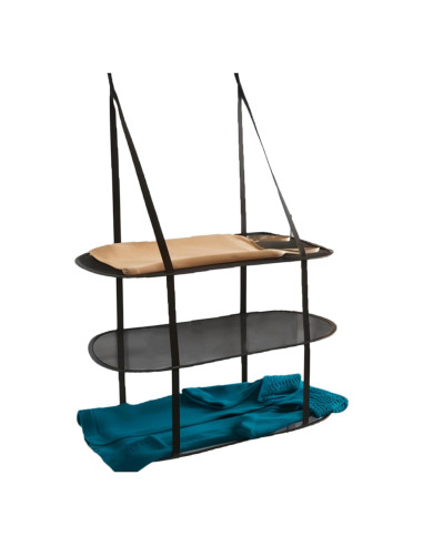 Estante Plegable Greenco 3 Niveles para Colgar en Puerta - Negro