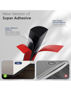 Moldura Flexible Autoadhesiva PATTENGO 99.06 cm Negra 2