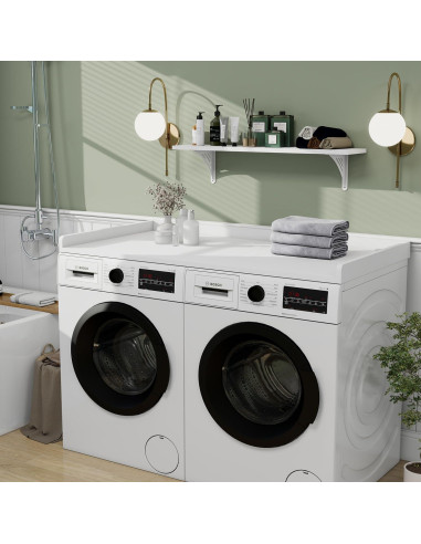 Encimera para Lavadora y Secadora vomavex 137.2 cm Blanco