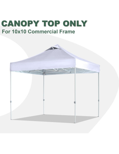 Carpa Plegable 10x10 JANCANOPY Techo Blanco Resistente al Agua