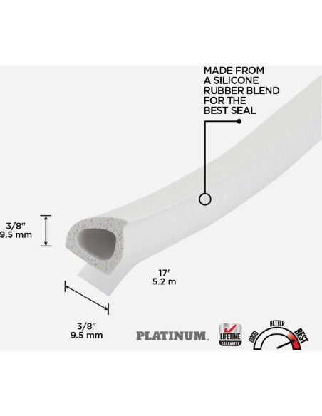 Sello de Ventana de Silicona M-D 5.18 m Blanco para Grietas Grandes Sello de Ventana de Silicona M-D 5.18 m Blanco para Grietas Grandes