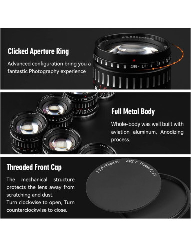 Lente Manual TTArtisan 35mm F0.95 para Canon EOS R
