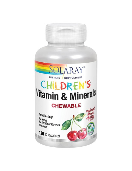 Vitaminas y Minerales Masticables Solaray para Niños 120 Unidades Vitaminas y Minerales Masticables Solaray para Niños 120 Unidades