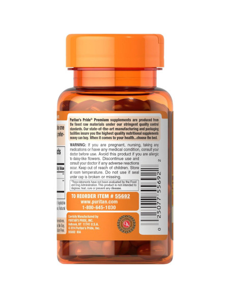 Suplemento Ocular Puritan's Pride Zeaxantina 4mg Luteína 10mg 60 Cápsulas Suplemento Ocular Puritan's Pride Zeaxantina 4mg Luteína 10mg 60 Cápsulas