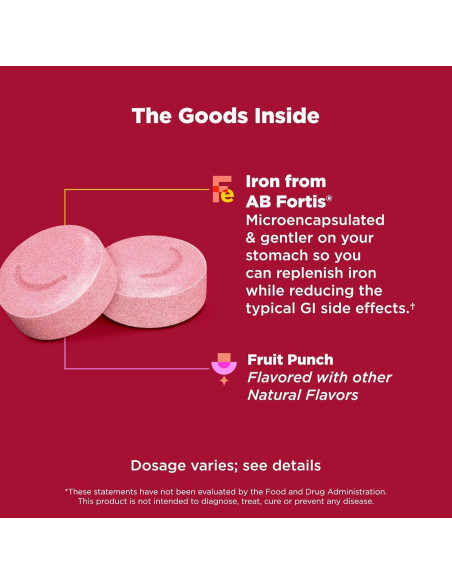 Tabletas Masticables de Hierro OLLY Delightful 60 Unidades Tabletas Masticables de Hierro OLLY Delightful 60 Unidades