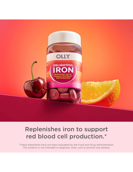 Tabletas Masticables de Hierro OLLY Delightful 60 Unidades Tabletas Masticables de Hierro OLLY Delightful 60 Unidades
