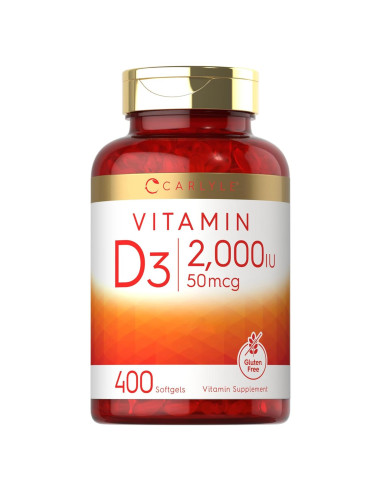 Carlyle Vitamina D3 2000 UI 50 mcg Gelatinas Blandas 400 Conteo