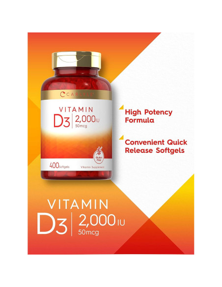 Carlyle Vitamina D3 2000 UI 50 mcg Gelatinas Blandas 400 Conteo Carlyle Vitamina D3 2000 UI 50 mcg Gelatinas Blandas 400 Conteo