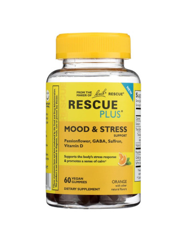 Gomas de Apoyo Bach Rescue Plus para Estrés y Ánimo, 60 Unidades
