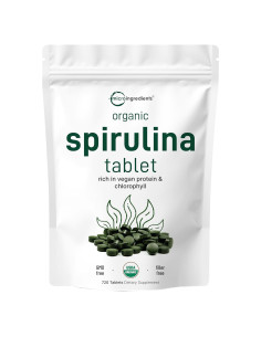 Suplemento Espirulina Orgánica Micro Ingredients 3000mg 720 Tabletas