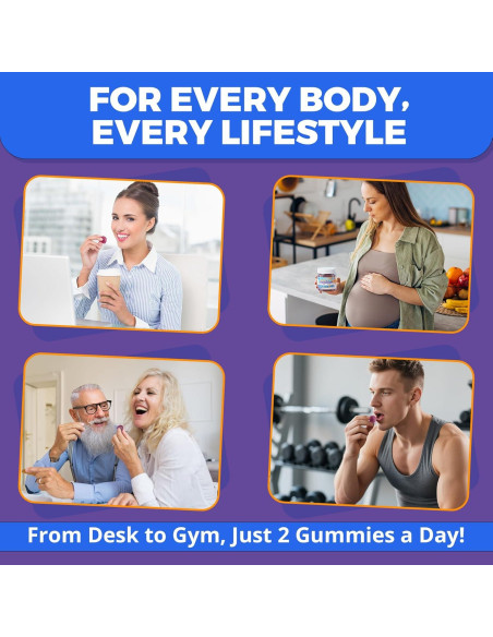 Gomitas Complejo B Metilado + Omega-3 1000 mcg - 2 Paquetes Gomitas Complejo B Metilado + Omega-3 1000 mcg - 2 Paquetes