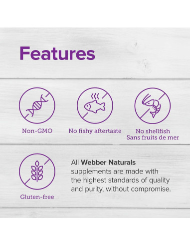 Webber Naturals Aceite de Pescado 2850 mg, 1800 mg Omega-3, 120 Cápsulas