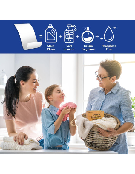 Hojas de detergente ecológico Freelivity 200 cargas sin fragancia Hojas de detergente ecológico Freelivity 200 cargas sin fragancia