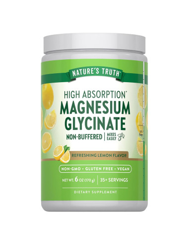 Polvo de Glicinato de Magnesio Nature's Truth 170 g Sabor Limón