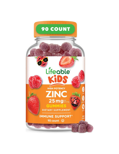Gominolas de Zinc Lifeable para Niños 25mg 90 Unidades Gominolas de Zinc Lifeable para Niños 25mg 90 Unidades