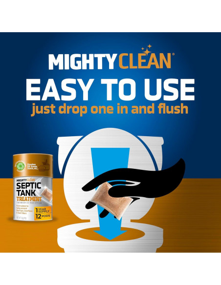 Cápsulas de Tratamiento de Tanque Séptico MIGHTY CLEAN - 12 Unidades Cápsulas de Tratamiento de Tanque Séptico MIGHTY CLEAN - 12 Unidades