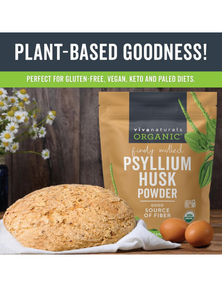 Polvo de Cáscara de Psyllium Orgánico 680 g Viva Naturals + Zinc 30 mg Garden of Life Polvo de Cáscara de Psyllium Orgánico 680 g Viva Naturals + Zinc 30 mg Garden of Life