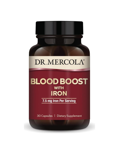 Suplemento de Hierro Dr. Mercola 30 Cápsulas 7.5 mg Sin OGM Suplemento de Hierro Dr. Mercola 30 Cápsulas 7.5 mg Sin OGM