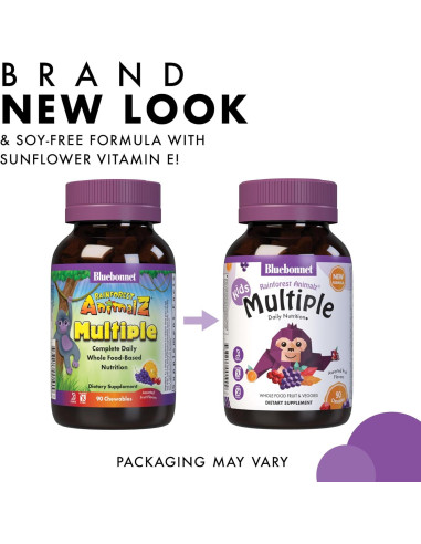 Tabletas Masticables Multivitamínicas Bluebonnet 180 Unidades