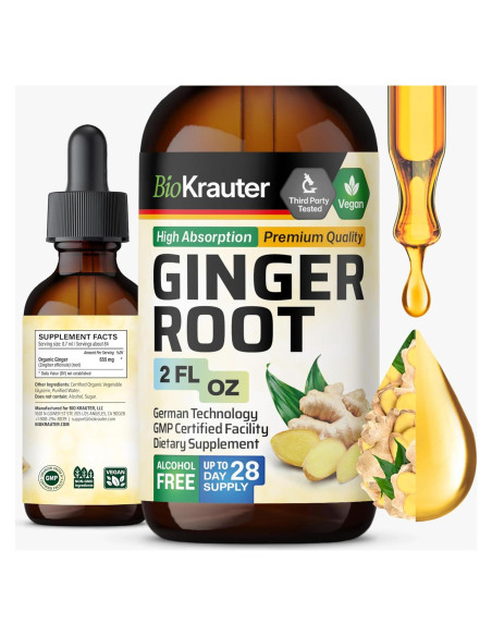 Extracto de Raíz de Jengibre BIO KRAUTER 59.15 ml Vegano Extracto de Raíz de Jengibre BIO KRAUTER 59.15 ml Vegano