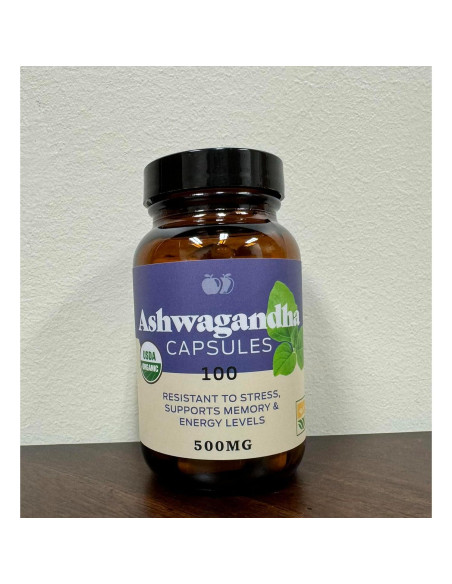 Cápsulas de Ashwagandha Orgánica Complete Natural 100x500mg Cápsulas de Ashwagandha Orgánica Complete Natural 100x500mg
