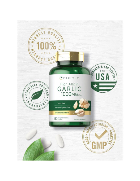 Suplemento de Ajo Desodorizado Carlyle 1000mg - 180 Tabletas Suplemento de Ajo Desodorizado Carlyle 1000mg - 180 Tabletas