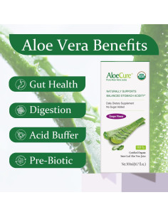 Jugo de Aloe Vera Orgánico AloeCure 473ml Sabor Uva 2