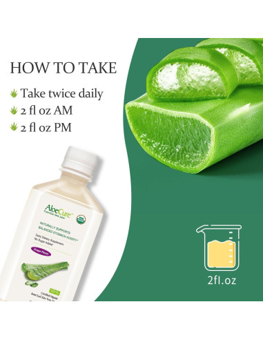 Jugo de Aloe Vera Orgánico AloeCure 473ml Sabor Uva