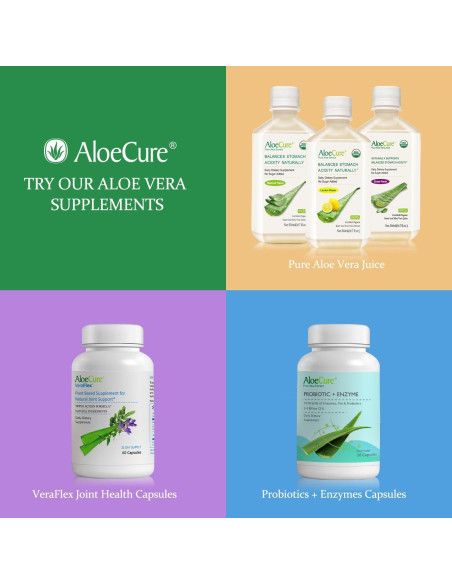 Jugo de Aloe Vera Orgánico AloeCure 473ml Sabor Uva Jugo de Aloe Vera Orgánico AloeCure 473ml Sabor Uva