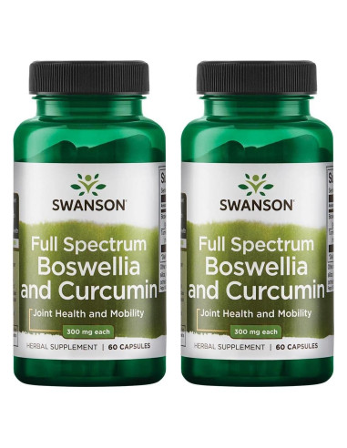 Fórmula de Bienestar Natural Swanson Boswellia y Curcumina 60 Cápsulas
