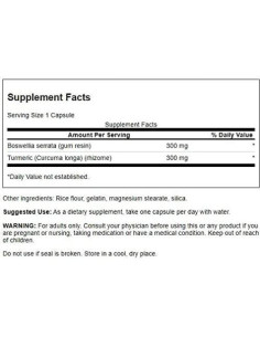 Fórmula de Bienestar Natural Swanson Boswellia y Curcumina 60 Cápsulas 2