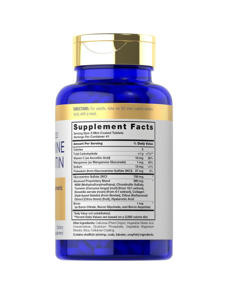 Carlyle Glucosamina Condroitina MSM 250 Mini Tabletas Sin Gluten Carlyle Glucosamina Condroitina MSM 250 Mini Tabletas Sin Gluten