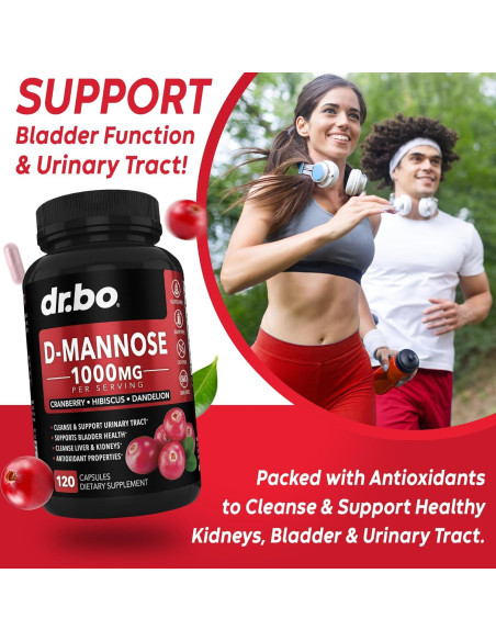Cápsulas de D-Mannosa 500mg Dr. Bo - Suplemento Urinario 120 Unidades Cápsulas de D-Mannosa 500mg Dr. Bo - Suplemento Urinario 120 Unidades