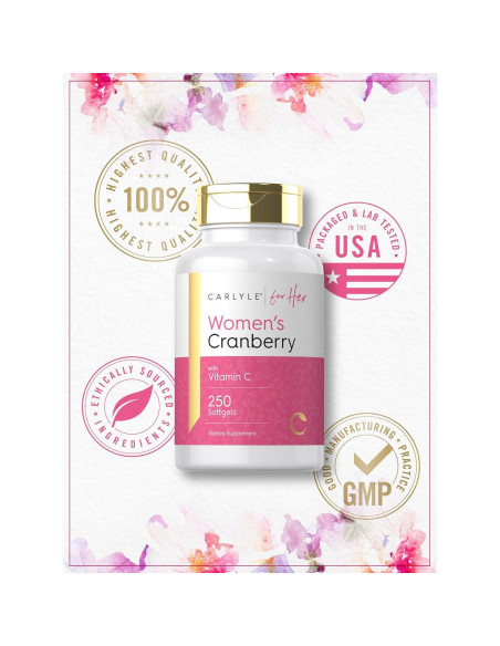 Píldoras de Arándano Carlyle para Mujeres 250 Softgels 8400 mg Píldoras de Arándano Carlyle para Mujeres 250 Softgels 8400 mg