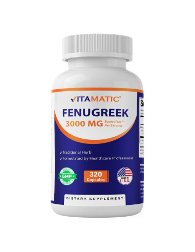 Cápsulas de Fenogreco Vitamatic 3000 mg - 320 Vegetarianas