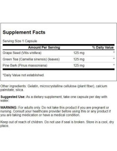 Suplemento Herbal Swanson Semilla de Uva y Té Verde 60 Cápsulas 2