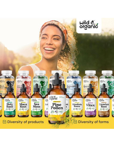 Tintura de Polen de Pino Silvestre y Orgánico 118 ml - Suplemento Vegano
