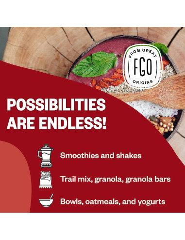 Berries de Goji Orgánicos FGO 907g de Ningxia - Paquete 1