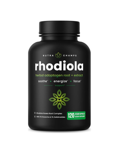 Cápsulas de Rhodiola Rosea NutraChamps 300mg Veganas