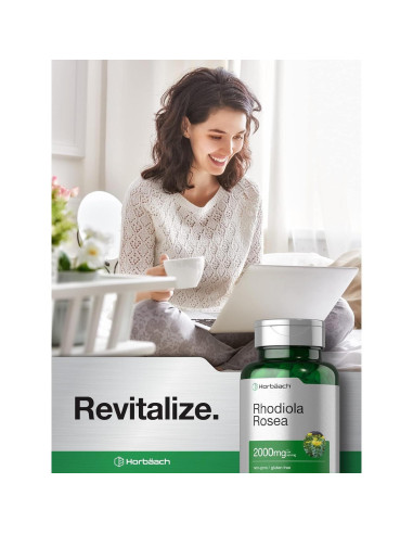 Cápsulas de Rhodiola Rosea Horbaach 2000mg - 180 Unidades - Sin OGM
