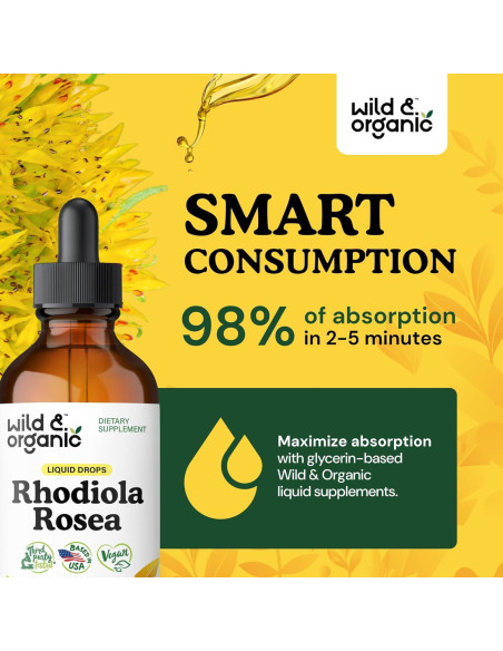 Tintura de Rhodiola Rosea Silvestre 118.3 ml - Suplemento Vegano Tintura de Rhodiola Rosea Silvestre 118.3 ml - Suplemento Vegano