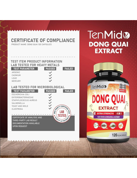 Suplemento Herbal Tenmido de Dong Quai y Ashwagandha - 120 Cápsulas Veganas Suplemento Herbal Tenmido de Dong Quai y Ashwagandha - 120 Cápsulas Veganas