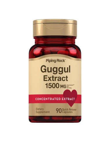 Suplemento de Guggul Piping Rock 1500 mg 90 Cápsulas Sin OGM