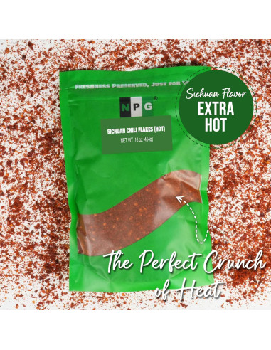 Chile en Copos Szechuan NPG 450g - Picante y Natural